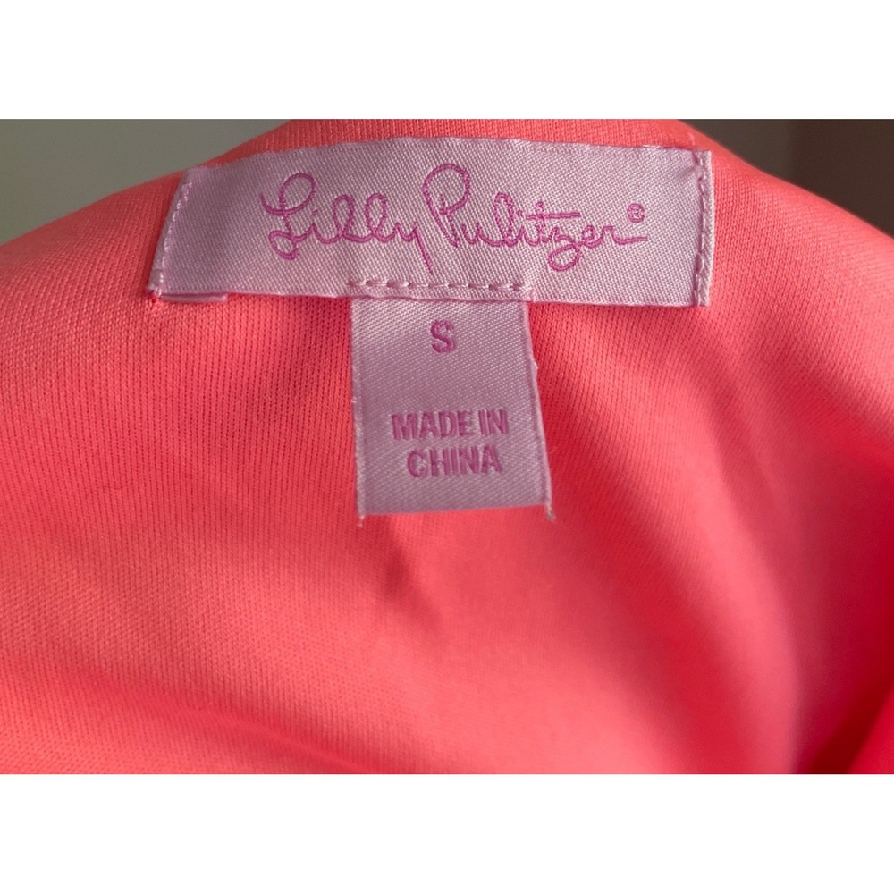 Lilly Pulitzer Maxi Dress Women's Small Neon Coral Coastal Beach Coquette - Picture 4 of 8